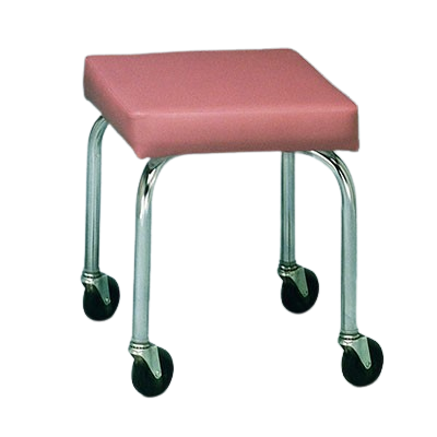 Square Top Upholstered Stool (Mobile or Stationary)