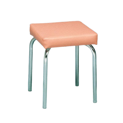 Square Top Upholstered Stool (Mobile or Stationary)