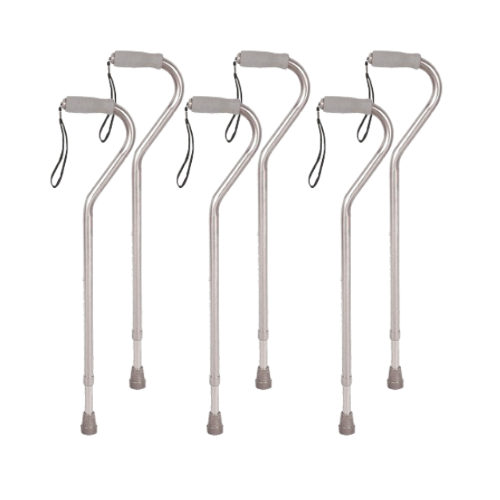 Offset Handle Aluminum Cane (Adjustable Height)