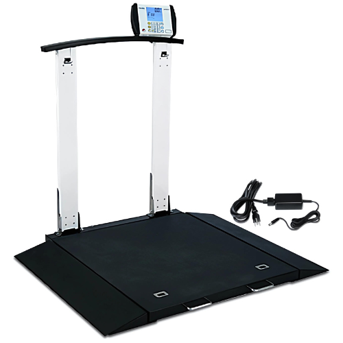 Detecto 6560 Portable Wheelchair Scale w/ Handrail