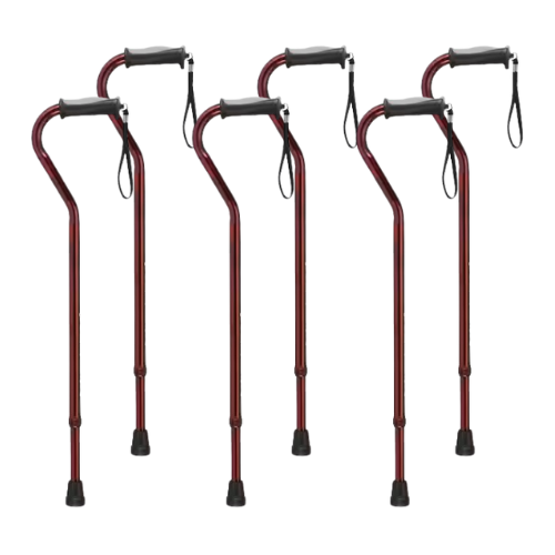 Offset Handle Aluminum Cane (Adjustable Height)