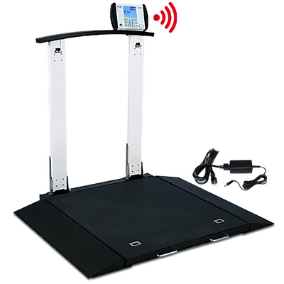 Detecto 6560 Portable Wheelchair Scale w/ Handrail