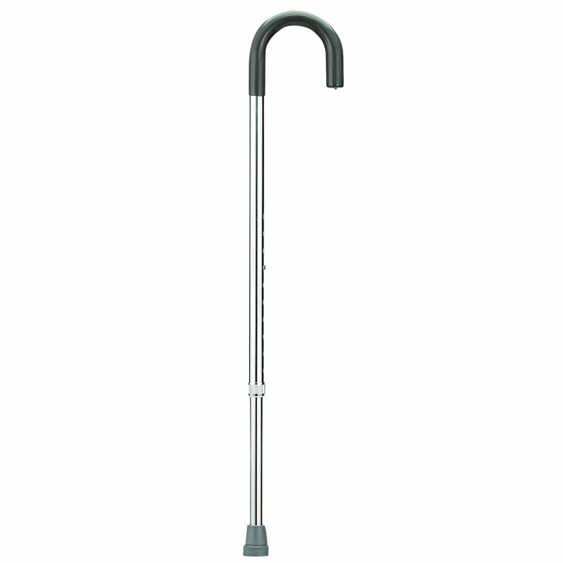 Curved Handle Aluminum Cane (Height Adjustable)