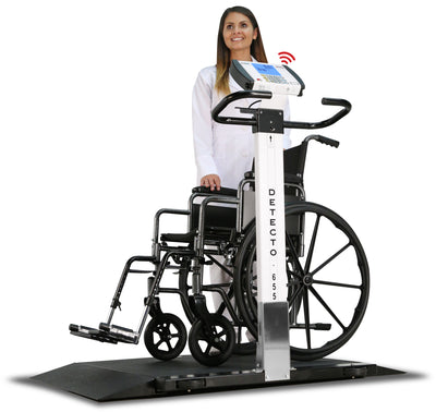 Detecto 6550 Portable Wheelchair Scale w/ Column