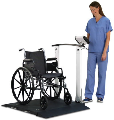 Detecto 6560 Portable Wheelchair Scale w/ Handrail