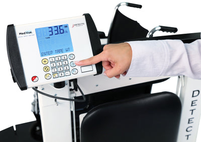 Detecto 6570 Portable Wheelchair Scale w/ Handrail & Seat