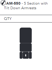 Armedica AM-550 Five-Section with Tilt Down Armrests Hi-Lo Treatment Table