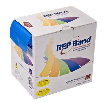 REP Band exercise band - latex free - 50 yard, set of 5 (1 each: peach, orange, lime, blueberry, plum)