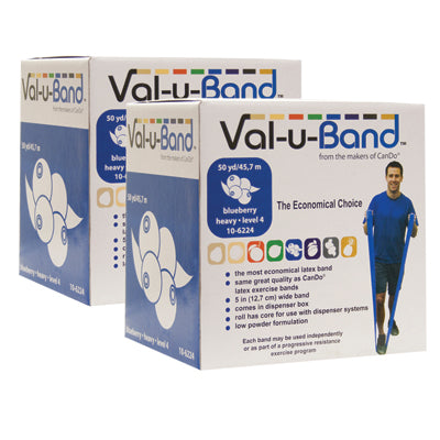 Val-u-Band Resistance Bands, Dispenser Roll, 100 Yds. (2 x 50 Yds.), 5-Piece Set (LATEX)