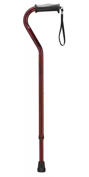 Offset Handle Aluminum Cane (Adjustable Height)