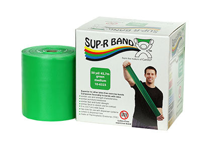 Sup-R Band Latex Free Exercise Band - 50 yard roll - 5-piece set