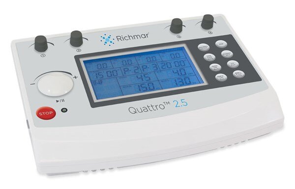 Quattro 2.5 Clinical Electrotherapy Unit with TENS, EMS, IF 2-Pole, IF 4-Pole, & Russian Stim