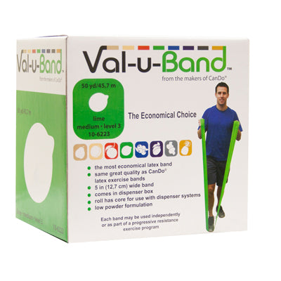 Val-u-Band Resistance Bands, Dispenser Roll, 50 Yds.