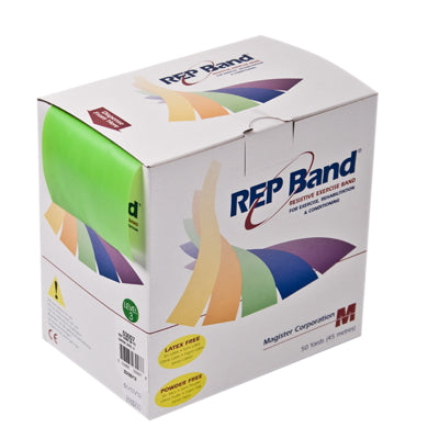 REP Band exercise band - latex free - 50 yard, set of 5 (1 each: peach, orange, lime, blueberry, plum)