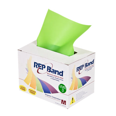 REP Band exercise band - latex free - 6 yard, set of 5 (1 each: peach, orange, lime, blueberry, plum