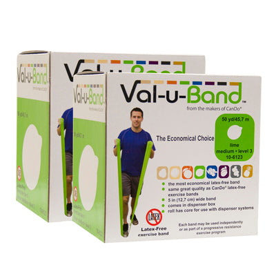 Val-u-Band Resistance Bands, Dispenser Roll, 50 Yds., Latex-Free