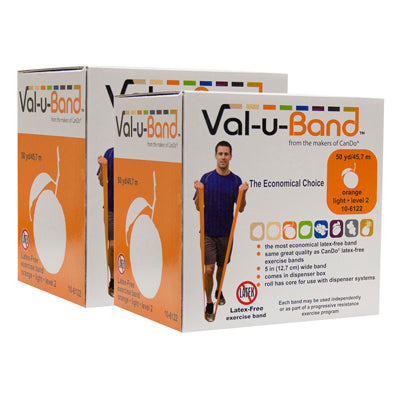 Val-u-Band Resistance Bands, Dispenser Roll, 100 Yds. (2 x 50 Yds.), 5-Piece Set (LATEX FREE)