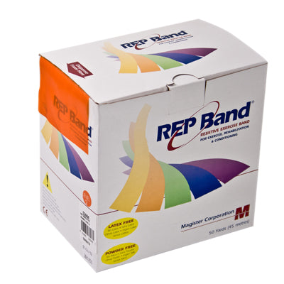 REP Band exercise band - latex free - 50 yard, set of 5 (1 each: peach, orange, lime, blueberry, plum)