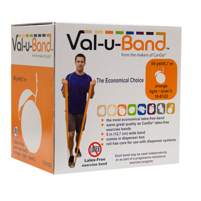 Val-u-Band Resistance Bands, Dispenser Roll, 50 Yds., Latex-Free