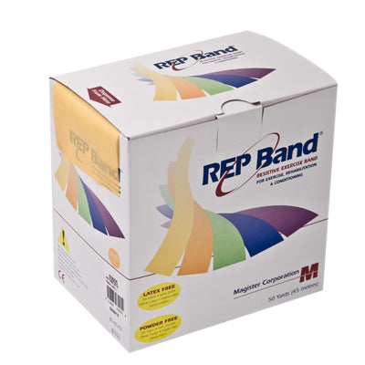 REP Band exercise band - latex free - 50 yard, set of 5 (1 each: peach, orange, lime, blueberry, plum)