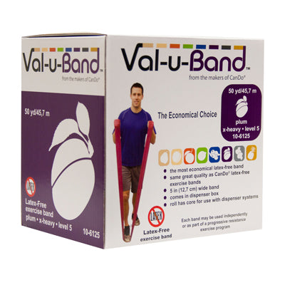 Val-u-Band Resistance Bands, Dispenser Roll, 50 Yds., Latex-Free