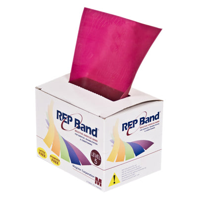 REP Band exercise band - latex free - 6 yard, set of 5 (1 each: peach, orange, lime, blueberry, plum