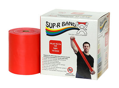 Sup-R Band Latex Free Exercise Band - 50 yard roll - 5-piece set