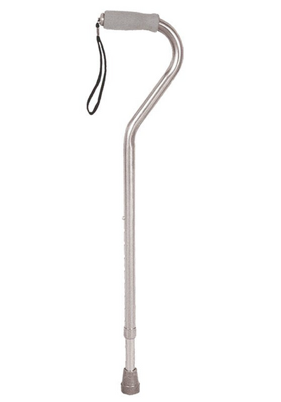 Offset Handle Aluminum Cane (Adjustable Height)