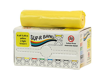 Sup-R Band Latex Free Exercise Band - 6 yard roll - 5-piece set