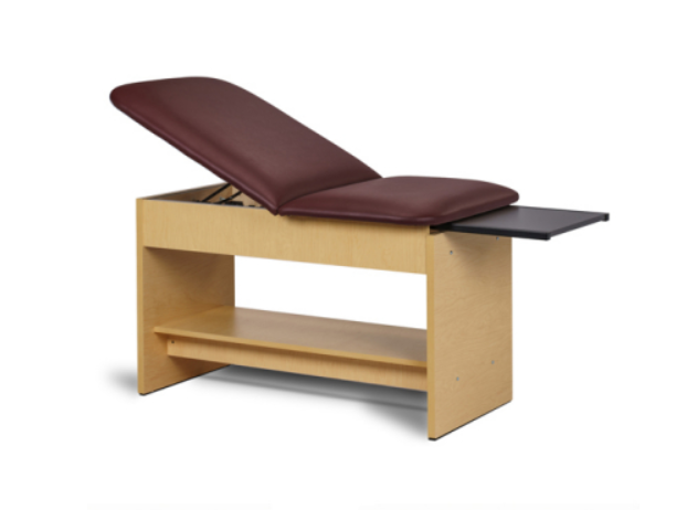 Clinton Exam Table w/ Shelf - Panel Leg Series, Space Saver