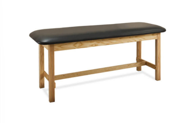 Clinton Classic Series Flat Top H-Brace Treatment Table