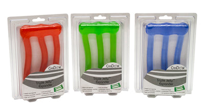 CanDo Jelly Expander Triple Exerciser - 3-piece set (red, green, blue)