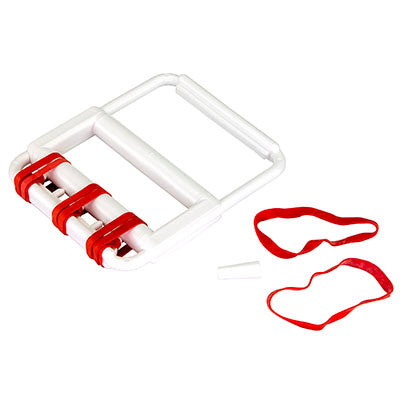 CanDo Latex Free Rubber-Band Hand Exerciser w/ 5 Red Bands