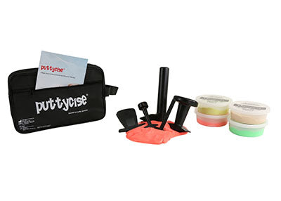 Puttycise Theraputty tool - 5-tool set with 4 x 6 oz putties, with bag