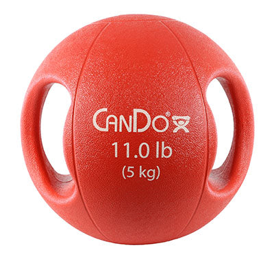 CanDo, Molded Dual Handle Medicine Ball, 5-piece set