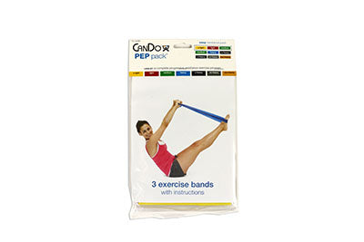 CanDo Low Powder Exercise Band Pep Pack