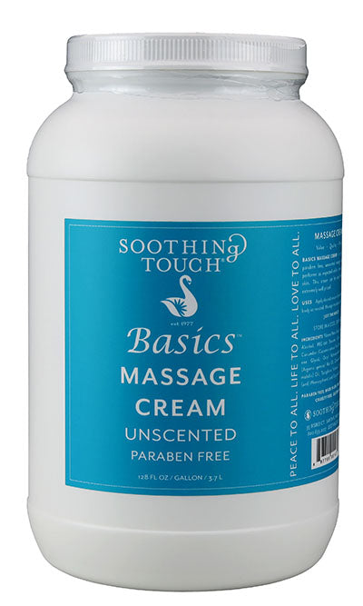 Basics Massage Cream Unscented, 1 Gallon