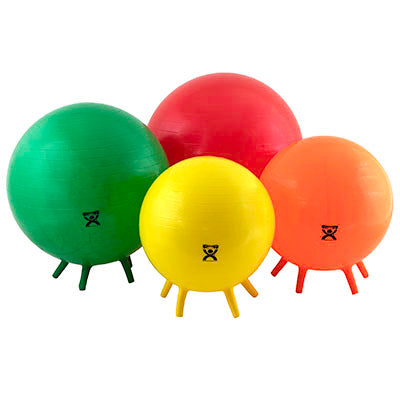 CanDo Inflatable Exercise Ball - with Stability Feet