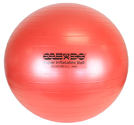 CanDo Inflatable Exercise Ball - Super Thick - Red