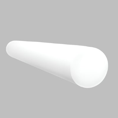 CanDo Round Foam Roller, White PE Foam