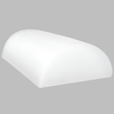 CanDo Half-Round Foam Roller, White PE Foam