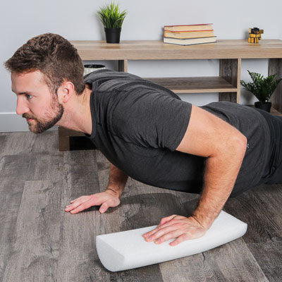 CanDo Round Foam Roller, White PE Foam