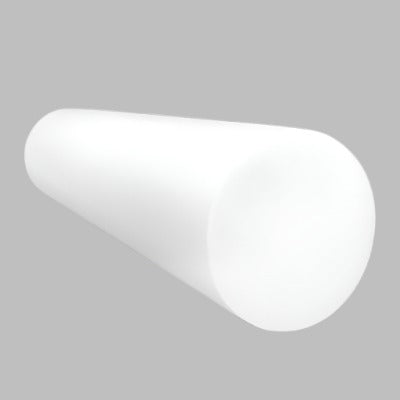 CanDo Round Foam Roller, White PE Foam