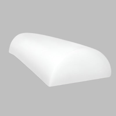 CanDo Half-Round Foam Roller, White PE Foam