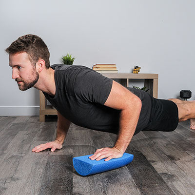 CanDo Extra Firm Foam Roller, Blue EVA Foam