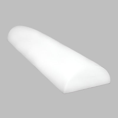 CanDo Half-Round Foam Roller, Full Skin White PE Foam