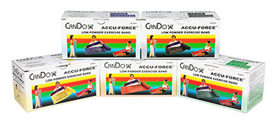 CanDo AccuForce Exercise Band - 6 yard rolls, 5-piece set