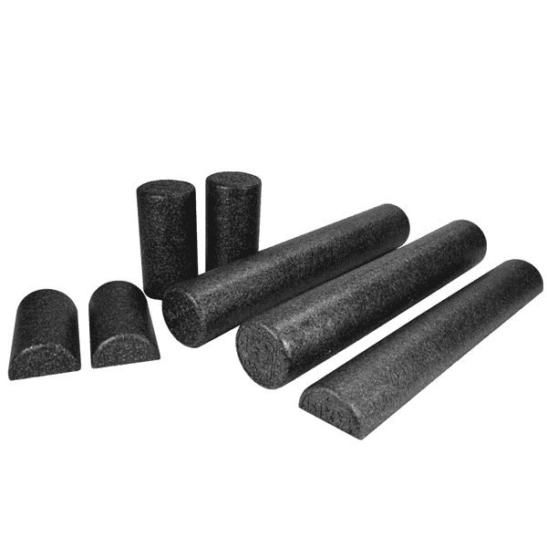 CanDo Extra Firm Foam Roller, Black Composite