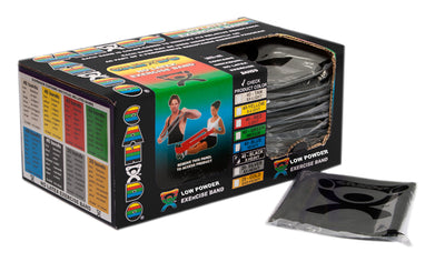 CanDo Low Powder Exercise Band - box of 40, 4' length