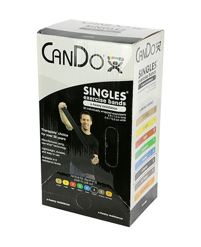 CanDo Low Powder Exercise Band - box of 30, 5' length